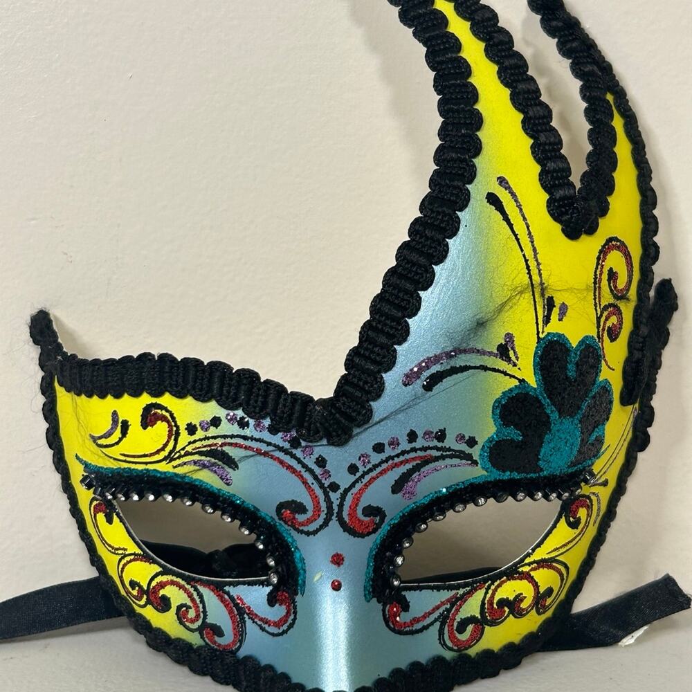 Hand Painted Venetian Masquerade Mask - Real Venetian Carnival Mask